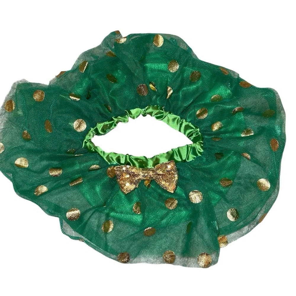 My First St Patrick’s Day Baby Girl Outfit - Green & Gold - Glitter - Tutu